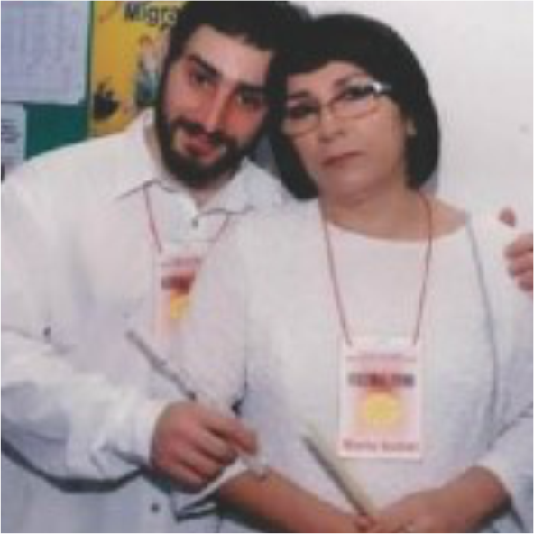 Maria Isabel e seu filho Pedro Cañete