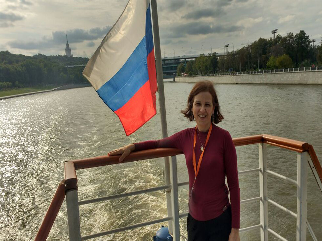 Peregrinos em Moscou: Jane - passeio de barco no Rio Moscou