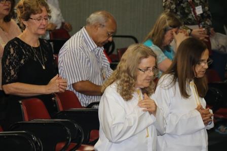 Retiro dos Dois Sagrados Corações - Brasília: Missa - Pe Tarcísio e concelebrantes: Pe Olivar, Pe Fernandes, Pe Josep