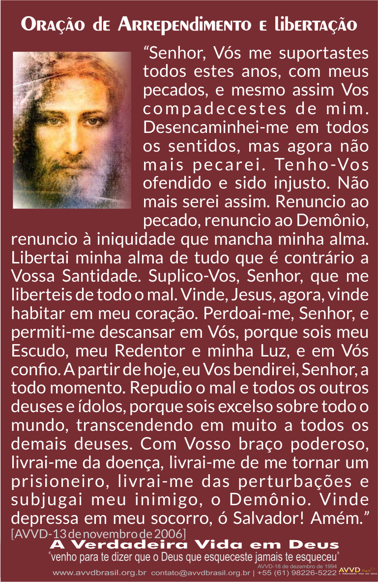 Oração de Arrependimento